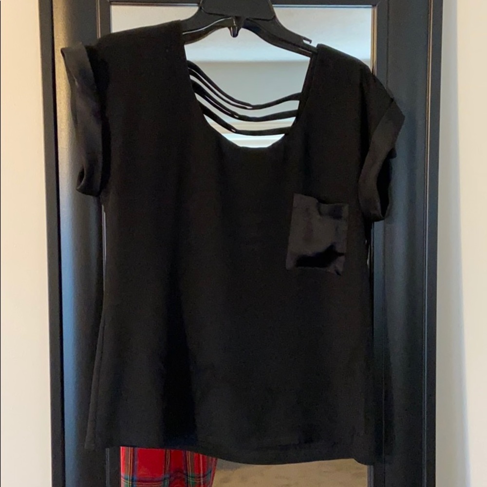 Black fun top with a sexy back